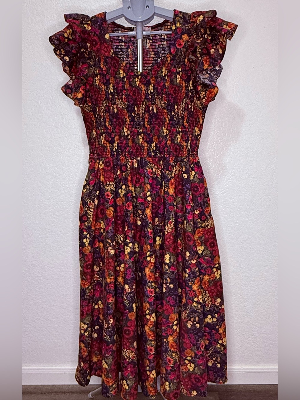 Ivy City Co Hattie Dress in “Night Garden” Floral Smocked Midi Sz-XL - Picture 3 of 9